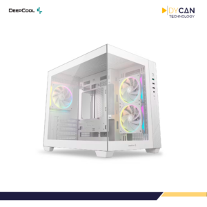 Alternative view of CASE GAMER DEEPCOOL CG330 3F WH, MICRO-ATX, DOBLE CÁMARA, 3 ARGB, VIDRIO TEMPLADO