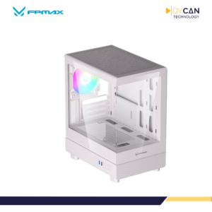 CASE GAMER FPMAX DIAMOND R2M WHITE S/FUENTE, MID TOWER, MICRO-ATX/ITX, VIDRIO TEMPLADO, ARGB - Imagen 3