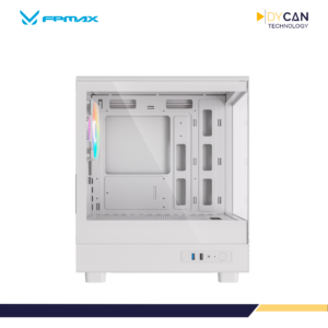 CASE GAMER FPMAX DIAMOND R2M WHITE S/FUENTE, MID TOWER, MICRO-ATX/ITX, VIDRIO TEMPLADO, ARGB - Imagen 4