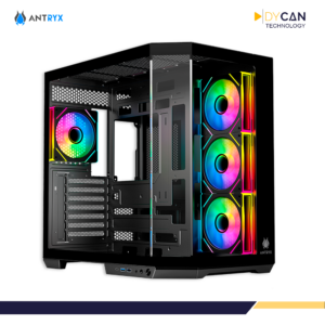 Alternative view of CASE GAMER ANTRYX FX-800 BLACK S/FUENTE, MID TOWER, TRIPLE VIDRIO TEMPLADO, 4 ARGB, BTF