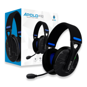 AUDÍFONO GAMER ANTRYX APOLO 400 TRIX, INALÁMBRICOS 2.4GHZ, BLUETOOTH 5.4, 50MM