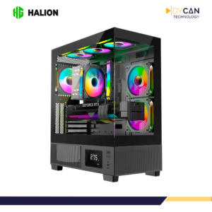 Alternative view of CASE GAMER HALION HPRO 740 S/FUENTE, MID TOWER ATX, 6 ARGB, DISPLAY 6", VIDRIO TEMPLADO