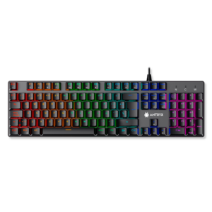 TECLADO MECÁNICO GAMER ANTRYX MK-760L, RGB RAINBOW, 105 TECLAS, ANTI-GHOSTING