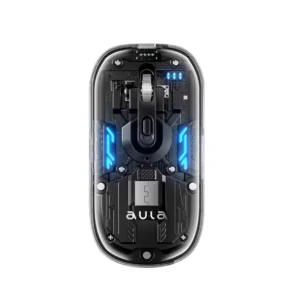 MOUSE AULA AM210 INALÁMBRICO, 2.4GHZ + BLUETOOTH, 1600 DPI, 400MAH, 65G