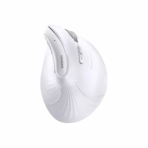 MOUSE UGREEN MU008 VERTICAL ERGONÓMICO WHITE, 4000 DPI, BLUETOOTH 5.0 + 2.4GHZ, MULTIMODO