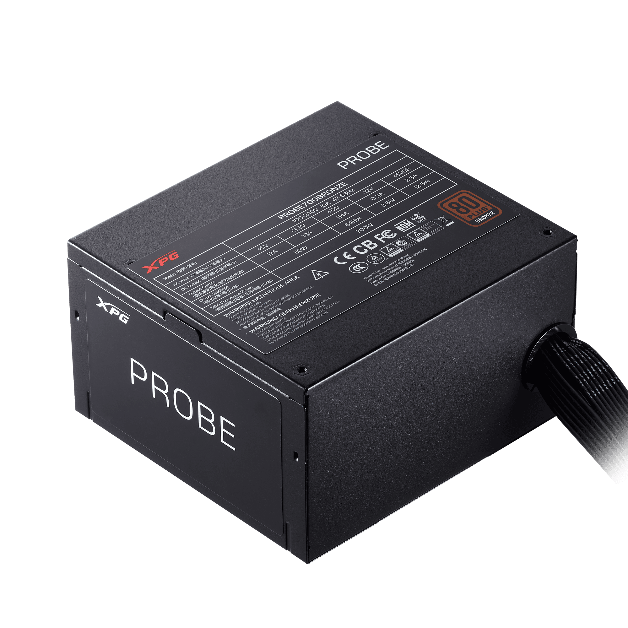 Fuente de poder XPG PROBE BRONZE 80 PLUS 600W